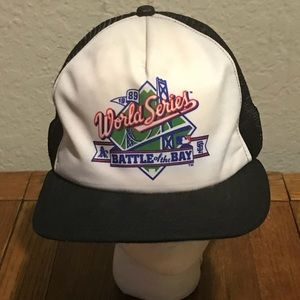 Vintage battle of bay trucker hat new era giants